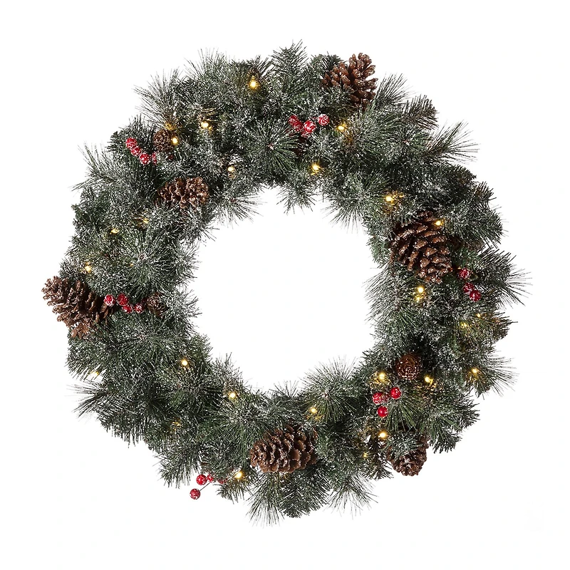 Glitzhome Pre-Lit Wreath