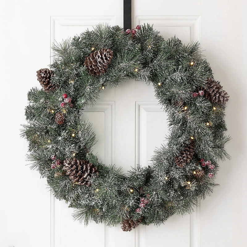 Glitzhome Pre-Lit Wreath
