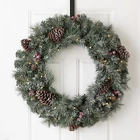 Glitzhome Pre-Lit Wreath