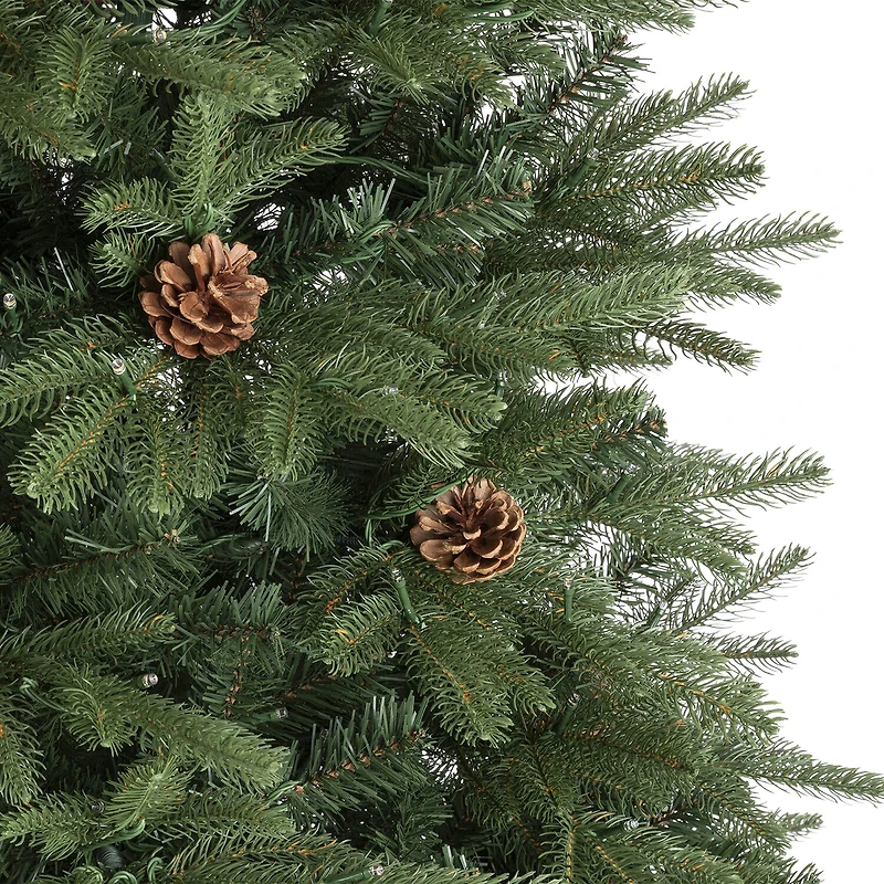 Glitzhome 7 Foot Pre-Lit Fir Christmas Tree