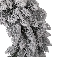 Glitzhome 24" Snow Flocked Indoor Christmas Wreath