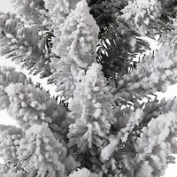Glitzhome 9' Snow Flocked Pre-Lit Indoor Christmas Garland