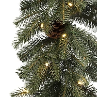 Glitzhome 2-Pack Pre-Lit Indoor Christmas Garland Set