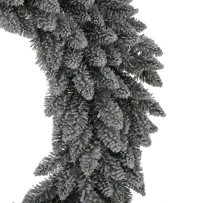 Glitzhome Oversized Snow Flocked Indoor Christmas Wreath
