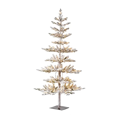 Glitzhome 6 Foot Pre-Lit Pine Christmas Tree