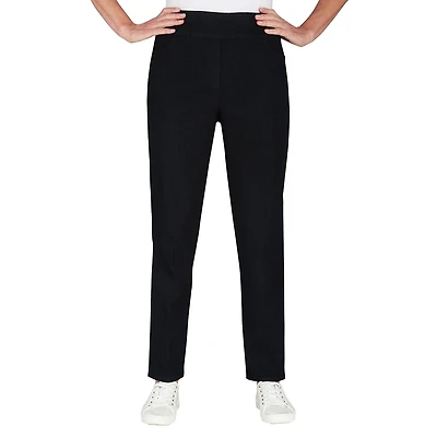 Alfred Dunner Classics Womens Mid Rise Stretch Fabric Straight Leg Jean