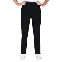 Alfred Dunner Classics Womens Mid Rise Stretch Fabric Straight Leg Jean