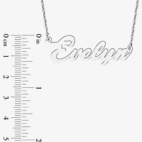 Womens Sterling Silver 18 Inch Name Necklace