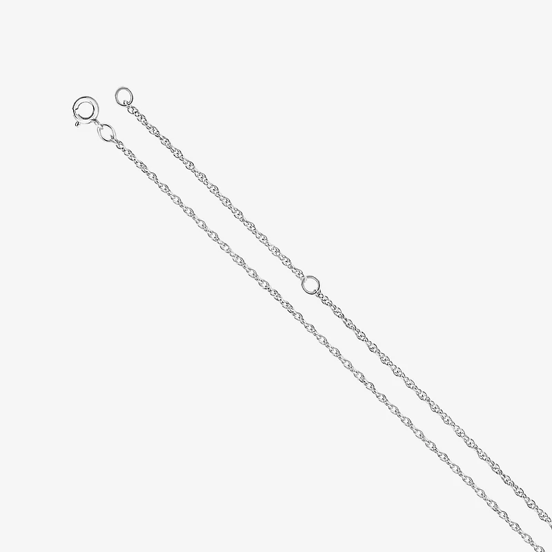 Womens Sterling Silver 18 Inch Name Necklace