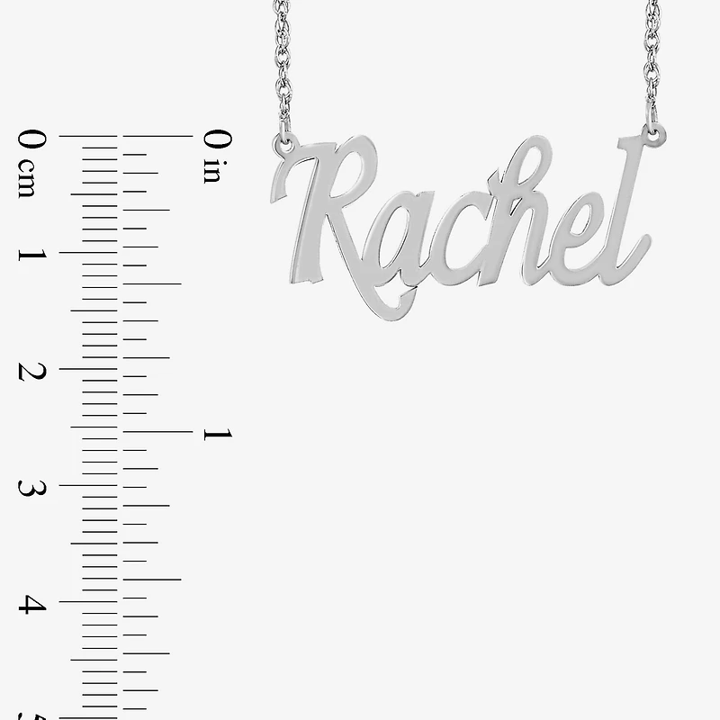 Womens 24K Gold Over Silver 18 Inch Name Necklace