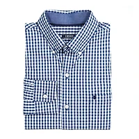 IZOD Performance Comfort Mens Long Sleeve Classic Fit STRETCH FABRIC Wrinkle Free Button-Down Shirt