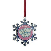 3.25'' Blue and Pink Candy Logo Snowflake Christmas Ornament