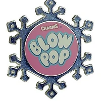 3.25'' Blue and Pink Candy Logo Snowflake Christmas Ornament