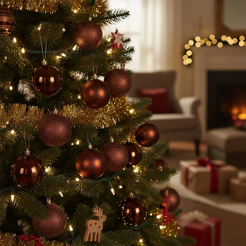 Northlight Shatterproof Finish Ball 60-pc Christmas Ornament