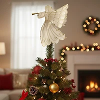 Led Shimmer Angel Christmas Tree Topper