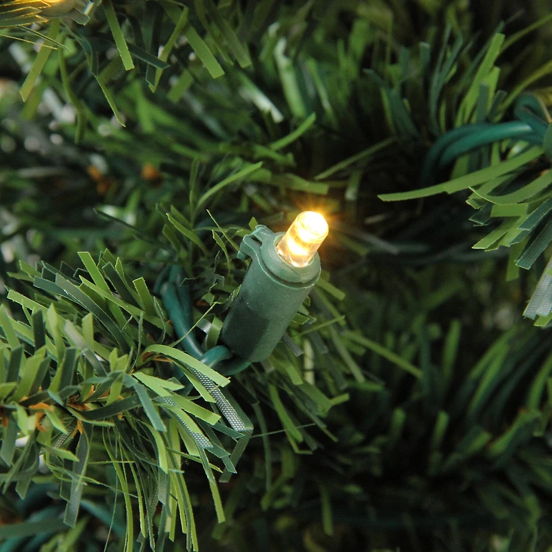 6' Pre-Lit Mixed Classic Pine Medium Artificial Christmas Tree Warm Clear LED Lights
