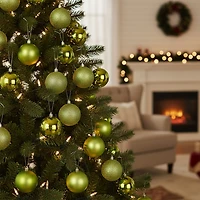 Northlight Green 4-Finish Ball 32-pc. Christmas Ornament