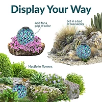 Net Health Shops Cool Blooms Mosaic Gazing Globe - 10 Inch Glass Yard Art