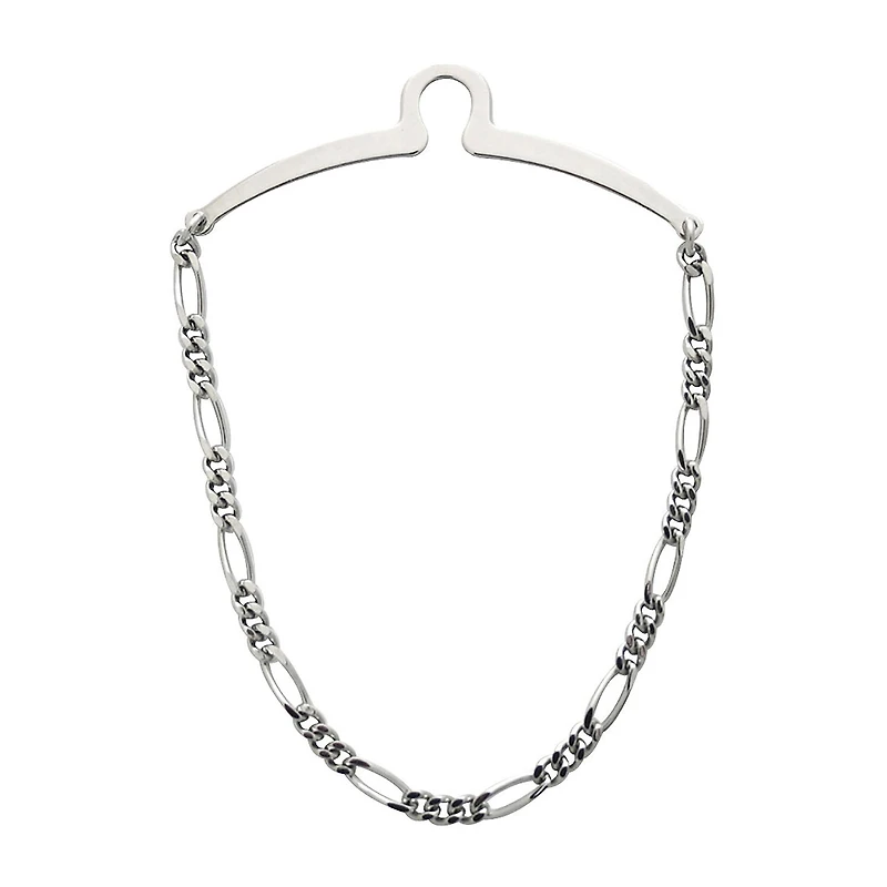 Rhodium-Plated Tie Chain