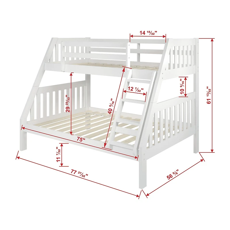 Austin Mission Twin over Full Bunk Bed