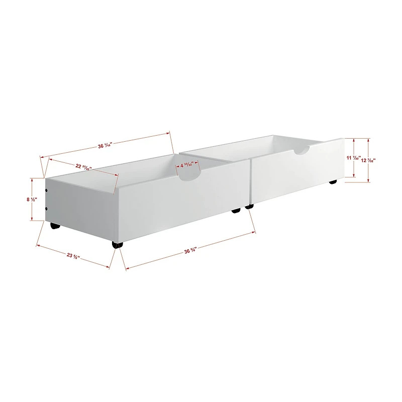 Austin Mission Twin over Full Bunk Bed with Dual Underbed Drawers