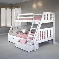 Austin Mission Twin over Full Bunk Bed with Dual Underbed Drawers
