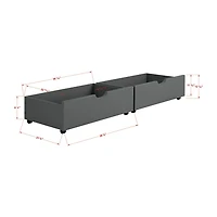 Austin Mission Twin over Twin Bunk Bed with Dual Underbed Drawers