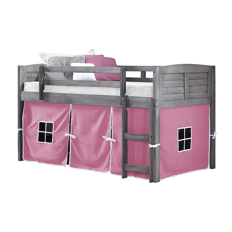 Louver Twin Low Loft with Tent