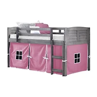 Louver Twin Low Loft with Tent