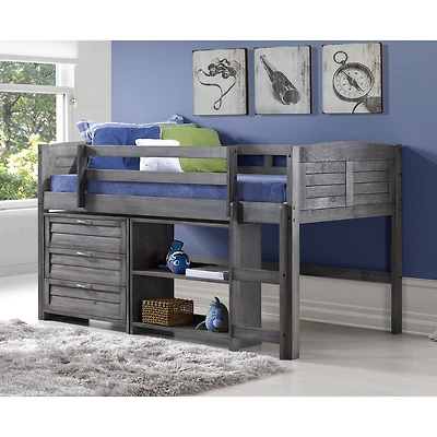 Louver Twin Modular Low Loft Bed - Group C