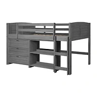 Louver Twin Modular Low Loft Bed - Group C