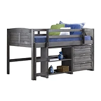 Louver Twin Modular Low Loft Bed - Group C