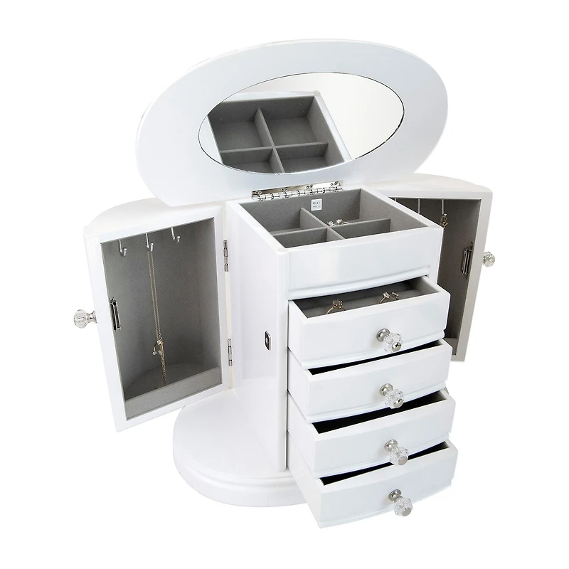 Mele And Co Heloise White Jewelry Box