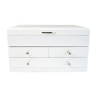 Mele And Co Fairhaven  White Jewelry Box