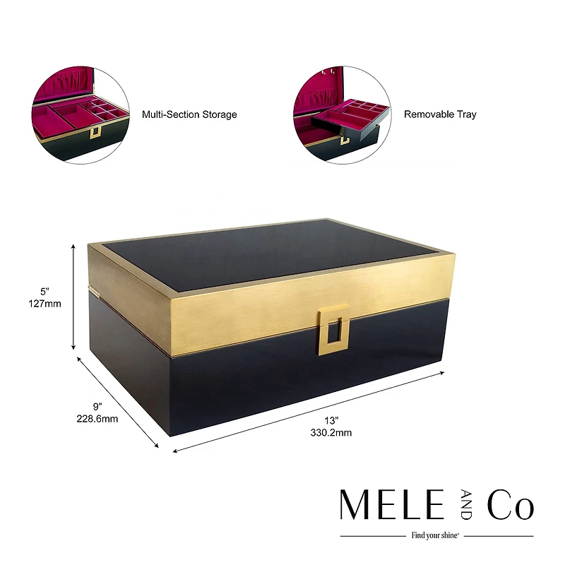 Mele And Co London Black Jewelry Box