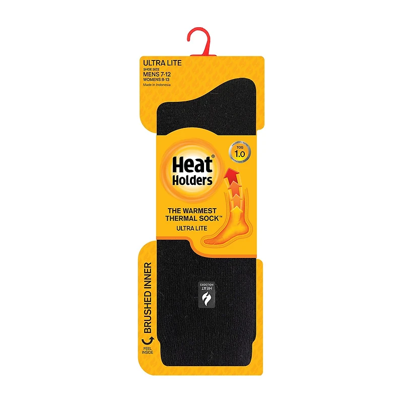 Heat Holders Ultra Lite Cardinal Mens 1 Pair Crew Socks