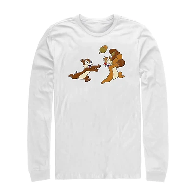 Mens Crew Neck Long Sleeve Classic Fit Graphic T-Shirt
