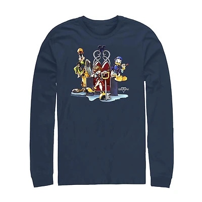 Mens Crew Neck Long Sleeve Classic Fit Graphic T-Shirt