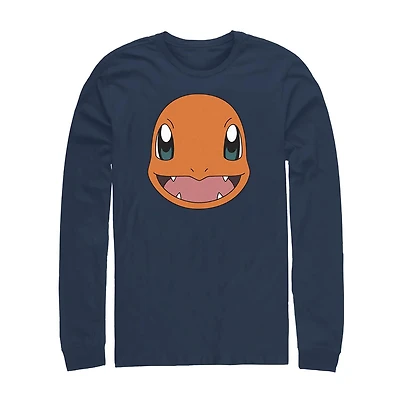 Mens Crew Neck Long Sleeve Classic Fit Graphic T-Shirt