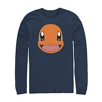 Mens Crew Neck Long Sleeve Classic Fit Graphic T-Shirt
