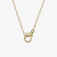 Disney Classics Angel Womens Blue Crystal 18K Gold Over Brass 18 Inch Pendant Necklace