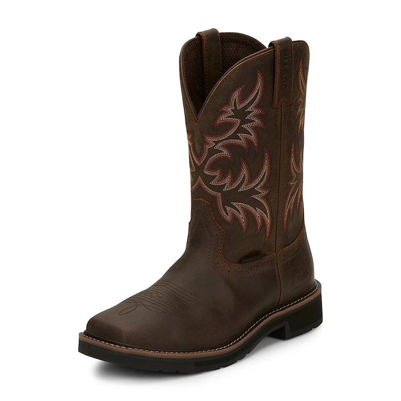Justin Mens Work Stampede Steel Toe Boots
