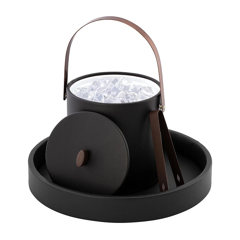 Kraftware Durham 2-pc Ice Bucket With Lid + Tong Set