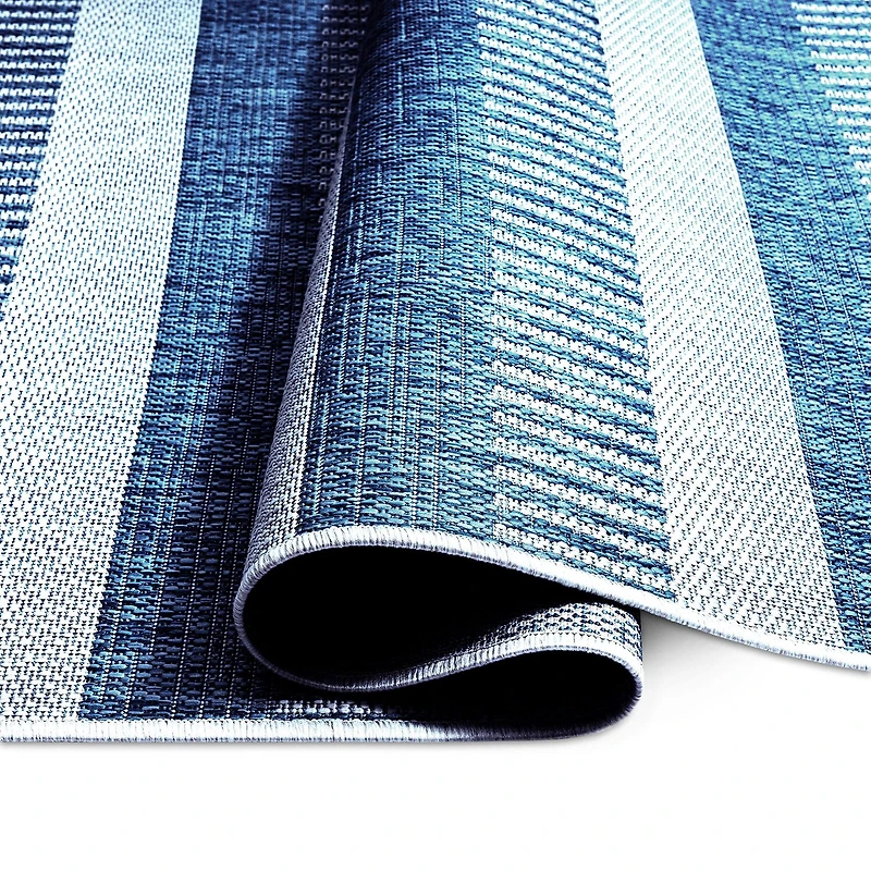 Nicole Miller Country Charlotte Stripe UV Protection Washable Outdoor Rectangular Area Rug