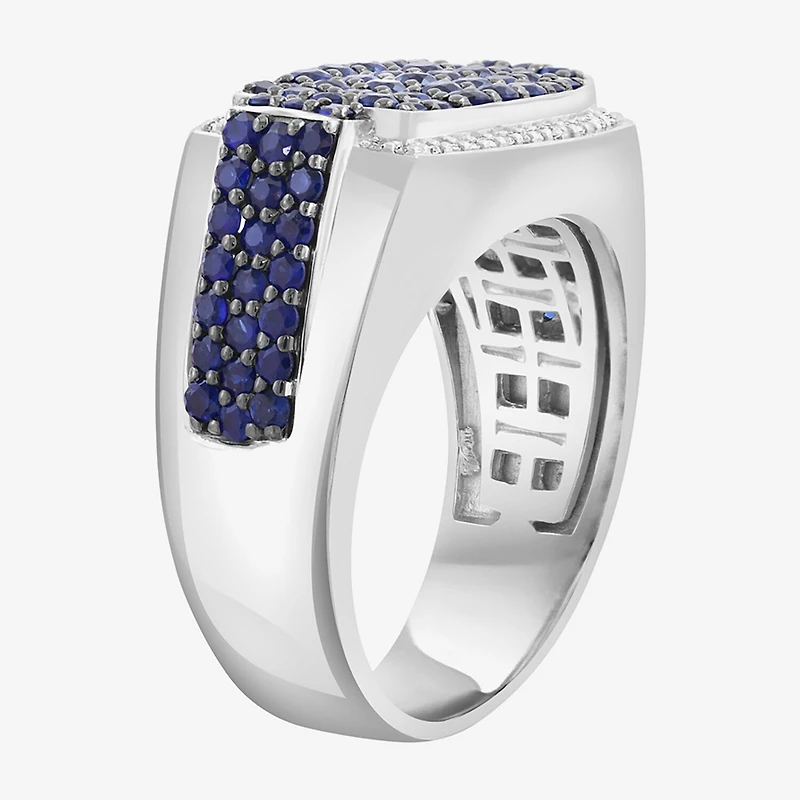Effy Final Call Limited Quantities! Mens Genuine Blue Sterling Silver Round Fashion Ring