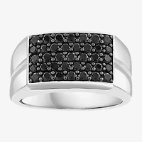 Effy Final Call Limited Quantities! Mens Genuine Black Spinel Sterling Silver Round Fashion Ring