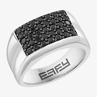 Effy Final Call Limited Quantities! Mens Genuine Black Spinel Sterling Silver Round Fashion Ring