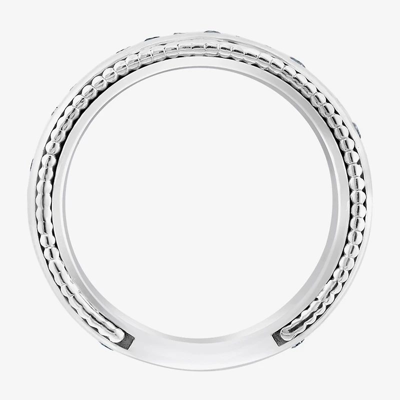 Effy Final Call Limited Quantities! Mens 1/7 CT. T.W. Genuine White Sapphire Sterling Silver Round Fashion Ring