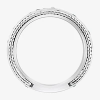 Effy Final Call Limited Quantities! Mens 1/7 CT. T.W. Genuine White Sapphire Sterling Silver Round Fashion Ring