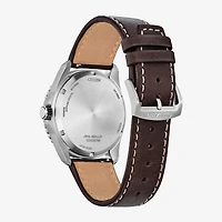 Citizen Mens Brown Leather Strap Watch Aw1840-09l